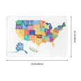 thumbnail image 3 of Front Door Mat Indoor Outdoor Outside Entrance - 16*24in Washable Usa Map Thin Bathroom Rugs Fit Under Door, Bath Rugs for Bathroom, Kitchen Rugs Mats for Floor, 3 of 6