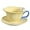 Yellow, variant on Floral Tea Cups and Saucers, Ceramic Cute Coffee Mug for Women Tea Party, Cappuccino Latte Milk (Blue)