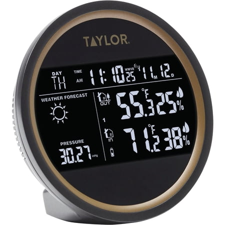 Lifetime Brands Taylor Taylor Digital Inside/Outside Round Weather Forecaster - Pack of 2