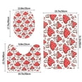 thumbnail image 2 of Bathroom Rugs Sets 3 Piece - Amanita Red Mushroom Absorbent Non Slip Bath Mats, U-Shape Toilet Lid Cover, Contour Mat, Soft Washable Shower Mats Bath Rug Mat for Bathroom Tub Toilet, 2 of 7