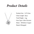 thumbnail image 5 of Women's Mother's Day/Birthday/Thanksgiving Day Gift Jewelry Necklace Diamond Zircon Pendant Rose gift set, 5 of 7
