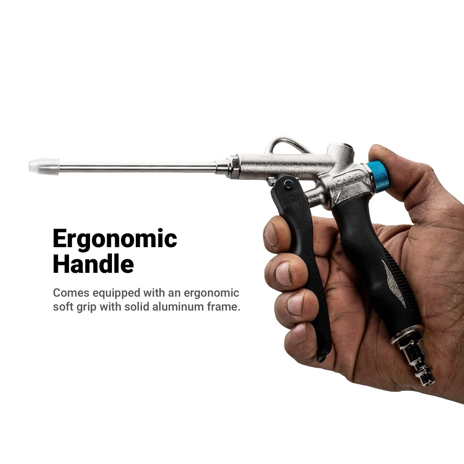 Capri Tools 2-Way Air Blow Gun Kit with Nozzles and Rubber Tips, 8-Piece
