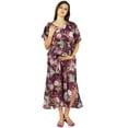 thumbnail image 4 of Bimba Nursing Kaftan Cotton Night Gown, Hospital Delivery Gown- Front Buttons, 4 of 6