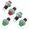 thumbnail image 1 of 5 x 9.5mm Momentary 1 NO Red Green Cap Push Button Switch AC 250V/1.5A, 1 of 1