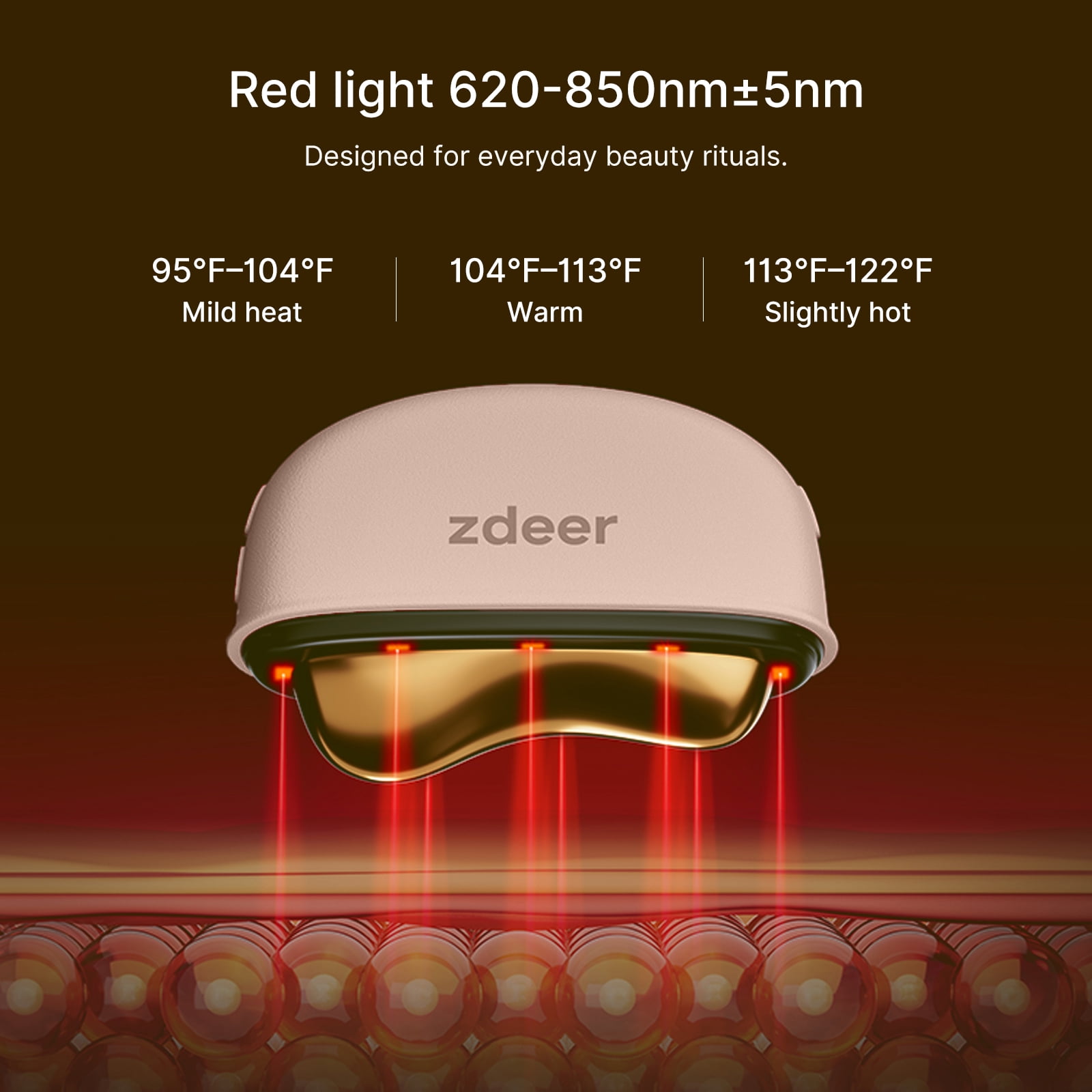 Zdeer LED Red Light Therapy Facia& Neck Massager – Heated Gua Sha Facial Sculpting Device with Vibration for Firming & Lifting, Perfect Christmas & Valentine’s Day Gift for Her