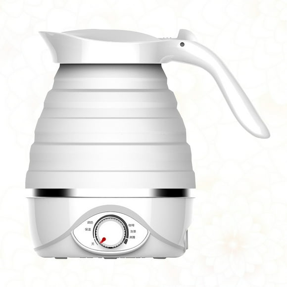BRIGHTFUFU Hervidor eléctrico plegable de silicona de 100-240V, 700ml, 850W, para el hogar, acampar al aire libre, senderismo (enchufe de EE. UU.)