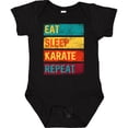 thumbnail image 3 of Inktastic Eat Sleep Karate Repeat Boys or Girls Baby Bodysuit, 3 of 5