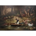 thumbnail image 2 of Karl Bodmer 14x11 Black Ornate Wood Framed Double Matted Museum Art Print Titled: Capture of the Calloway Girls and Jemima Boone (circa 1852), 2 of 5
