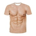 thumbnail image 2 of T-shirt à Manches Courtes à Motif Musculaire pour Hommes à Col Rond Style Halloween 2, 2 of 8
