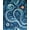 Blue, Pattern 1, variant on ODIKA 4'x6' Whimsical Design for Vibrant Washable Area Rug for Dorm Room, Small Living Stain Resistant Low Profile, Easy Care