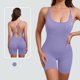 thumbnail image 2 of Ropa de Verano de Mujer Monos Sólidos Pantalones Cortos Deportivos Body Shaper Poliéster Longitud Regular Estilo Sexy, 2 of 6