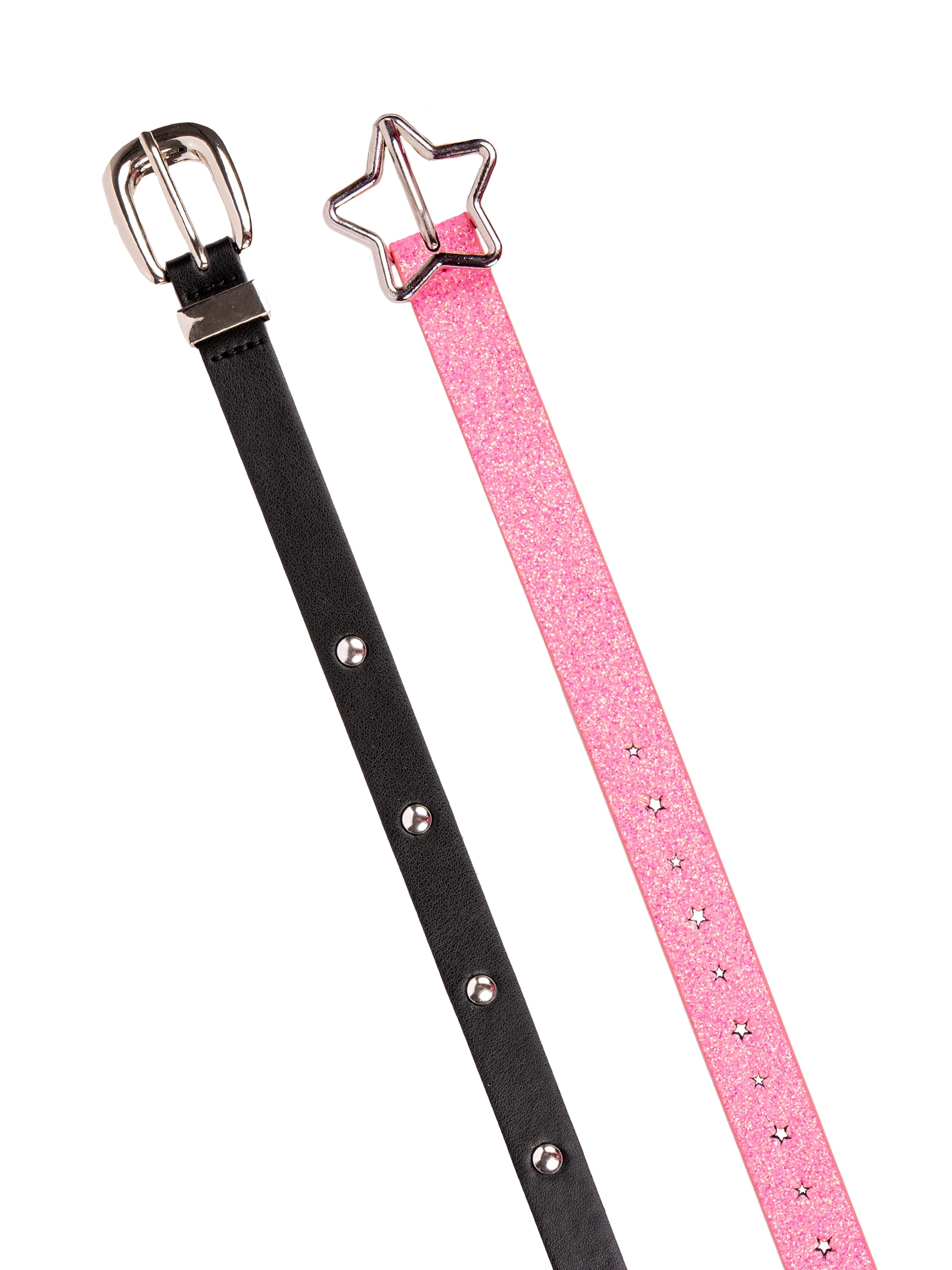 Wonder Nation Girls Fashion Belts, 2-pack, Sizes XS-XXL