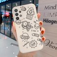 thumbnail image 1 of Samsung Funda A51 A71 A31 A52 A50 A32 A12 M12 A30S A50S Square Creative Astronaut Silicona Carcasa Cámara Protección Completa A Prueba De Golpes Pareja Cubierta, 1 of 4