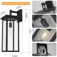 thumbnail image 4 of Light Fixture ZSMAIKU - Farol de pared para exteriores (51 cm, color negro, E26), 4 of 6