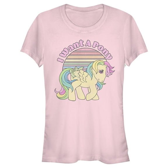 Junior's My Little Pony Skydancer Want a Pony  Graphic Tee Light Pink Medium