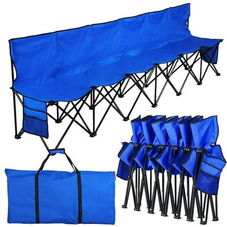 Yaheetech Lightweight Portable Folding Bench Folding Chair Camping