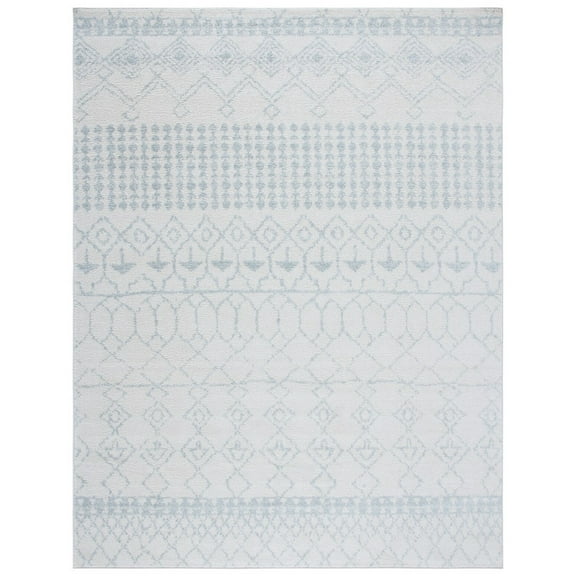 SAFAVIEH Tulum Coriander Moroccan Geometric Area Rug, 12' x 15', Ivory/Light Grey