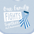 thumbnail image 4 of Inktastic Our Family Fights Together ALS Awareness Boys or Girls Baby Bib, 4 of 4