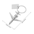 thumbnail image 6 of PAMINGONO Silver Airplane Keychain Zinc Alloy Engraving Present for Travel 2Pcs, 6 of 8