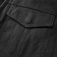 thumbnail image 4 of First Mfg Co - Havoc - Men's Motorcycle Biker Riding Black Twill Band Vest - 3X Large, 4 of 5