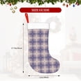 thumbnail image 3 of Cauagu Purple Floral Gingham Check Plaid for Christmas Stockings,1-Pack Large Xmas Stocking Holiday and Farmhouse Stocking Fit for Christmas Holiday Party Decoration(17.7*11 Inch), 3 of 7