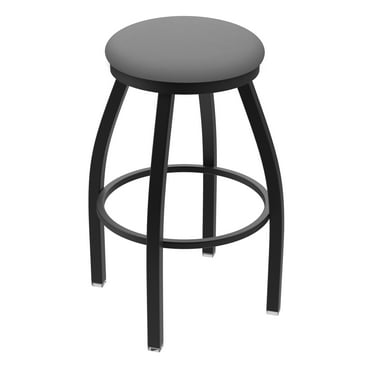 XL 802 Misha 36" Swivel Extra Tall Bar Stool with Black Wrinkle Finish and Canter Folkstone Grey Seat