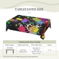 thumbnail image 5 of Rainbow Of Neon Paint Splatters Tablecloth Rectangle Waterproof Spill-Proof Table Cloth Cover For Kitchen Dining Farmhouse Party Wedding Outdoor Picnic Camping 54x72in, 5 of 7