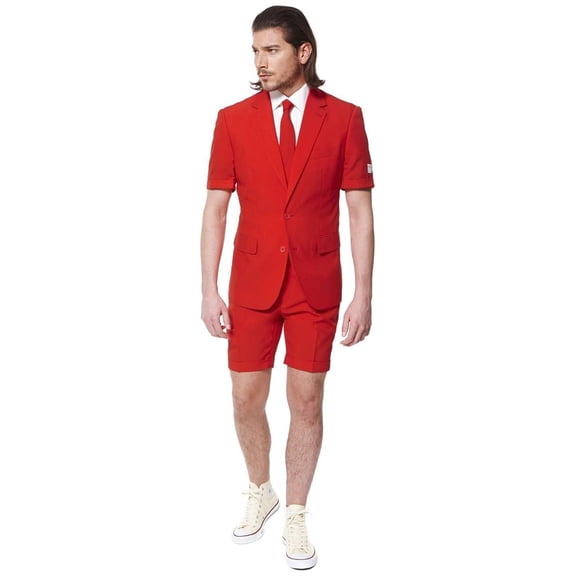 OppoSuits Men's Summer Suits SUMMER Red Devil - US 40 Red