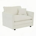 thumbnail image 3 of White 2-Piece Upholstered Chenille Sofa Set (Living Room, 2 Seater), 3 of 10