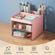 thumbnail image 2 of Desk Supplies Organiser with Drawer, Desktop Stationery Storage Box Pencils Pens Holder for Office, School, Home, 2 of 5