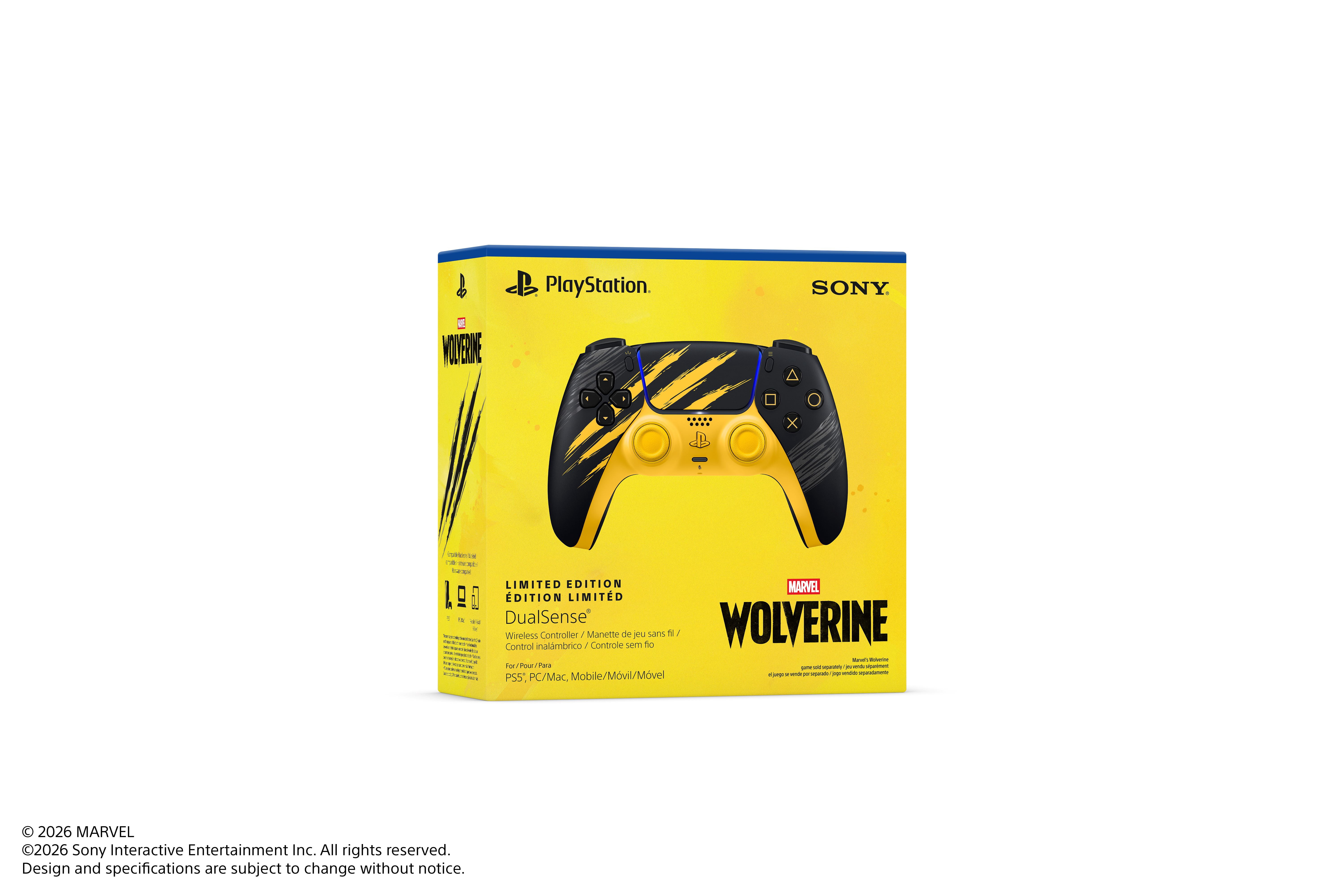 DualSense® Wireless Controller – Marvel’s Wolverine Battle Yellow Limited Edition
