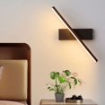 thumbnail image 4 of Lámpara de pared LED para cabecera, nueva ingeniería china, pasillo de hotel, pasillo, escalera, sala de estar, lámpara de pared de fondo (línea de lámpara de pared negra, luz blanca cálida) ER, 4 of 5