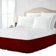 thumbnail image 1 of BedDecor Multi Ruffle Skirt 15 Inches Burgundy/King Egyptian Cotton Base Valance Sheet, 1 of 5