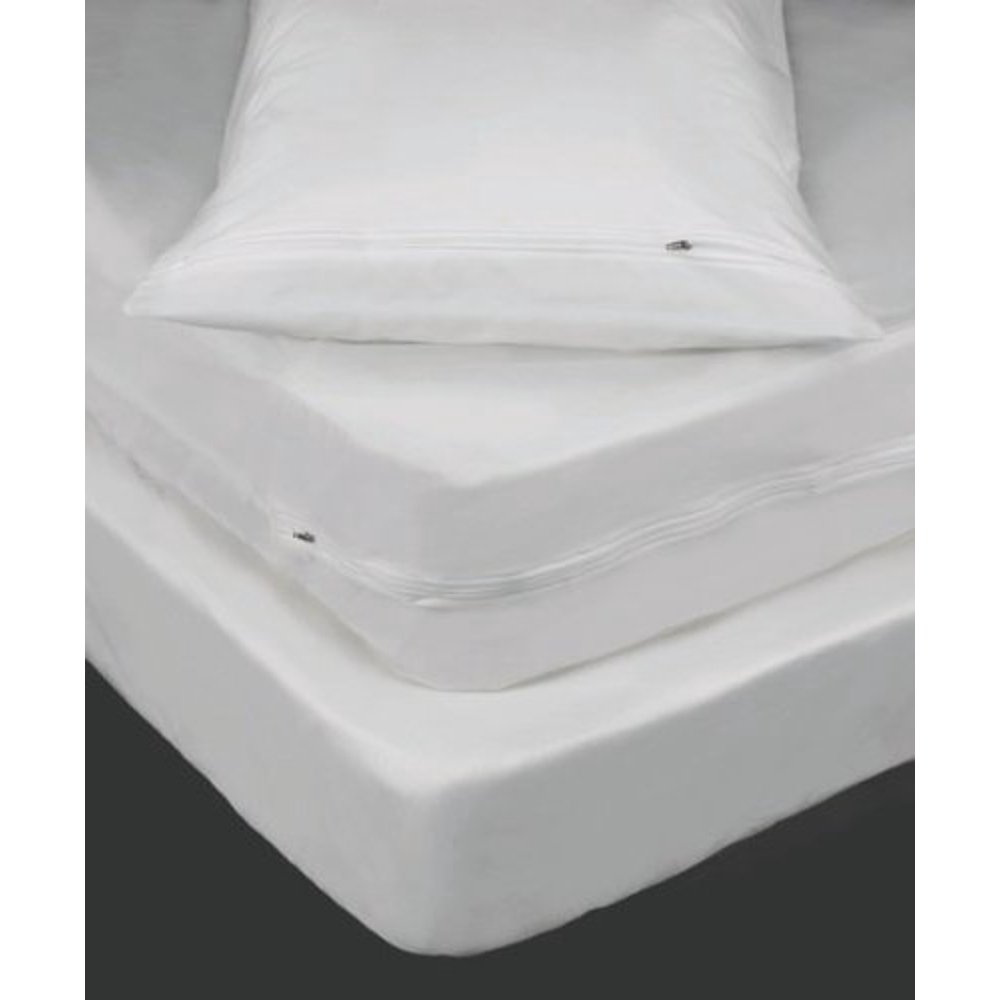 6 Gauge Vinyl Long Full Zippered Mattress / Boxspring Cover 54x80x9