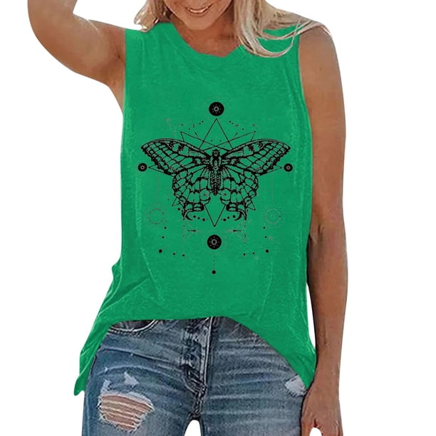 Camisetas sin mangas para mujer, chaleco fino de verano con estampado de margaritas y girasoles, chaleco sin mangas de manga corta, Jersey holgado informal, camisetas tipo túnica Fridja qr1902