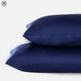 thumbnail image 6 of Luxtrada Set of 2 Solid Color Pillowcases Pillow Cover for Home Bedroom Hotel Travel (Queen Size,Navy blue), 6 of 11
