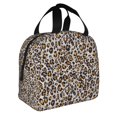 thumbnail image 2 of Fotbe Leopard Bolsa Térmica con Estampado y Forro de Aluminio Grueso Bolsa de Almuerzo con Bolsillo Frontal para Hombres y Mujeres, Ideal para Trabajo, Escuela, 2 of 8