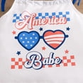 thumbnail image 3 of Okbabeha Baby Girls 4th Of July Outfits Halter Sleeveless T-shirt Tops Checkerboard Bell Bottoms Toddler Summer Clothes Set, 3 of 7