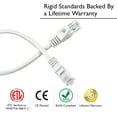 thumbnail image 4 of GearIT 10-Pack Cat6 Patch Cable, Cat 6 Ethernet Cable Snagless Flexible Soft Tab - Preimum Series - White, 4 of 6