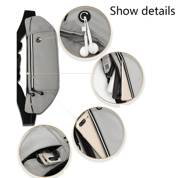 Riñonera Impermeable Para Correr, Senderismo Y Viajes – Con Bolsillos Con Cremallera Y Conector Para Auriculares | Ligera Y Ajustable