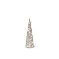 thumbnail image 1 of Led White and Gold Paper Cone Tree Small 15.75", 1 of 3