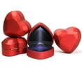 thumbnail image 4 of KMYY Heart Shape LED Light Ring Holder Box Proposal Wedding Band Display Storage Case, 4 of 8
