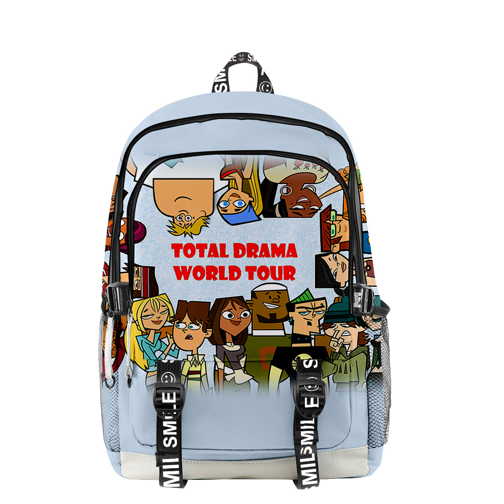 Total Drama Rucksack Cosplay Zipper Pack Unisex Rucksack Fashion Travel