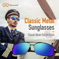 thumbnail image 3 of Bloomoak Polarized Sunglasses for Men Women, Classical Design | Semi-Frame | Metal Rivets | UV400 Protection, 3 of 8