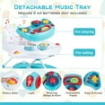thumbnail image 6 of Costway 6 in 1 Baby Walker Adjustable Walker & Activity Center with Music 6-14 Months Green, 6 of 9