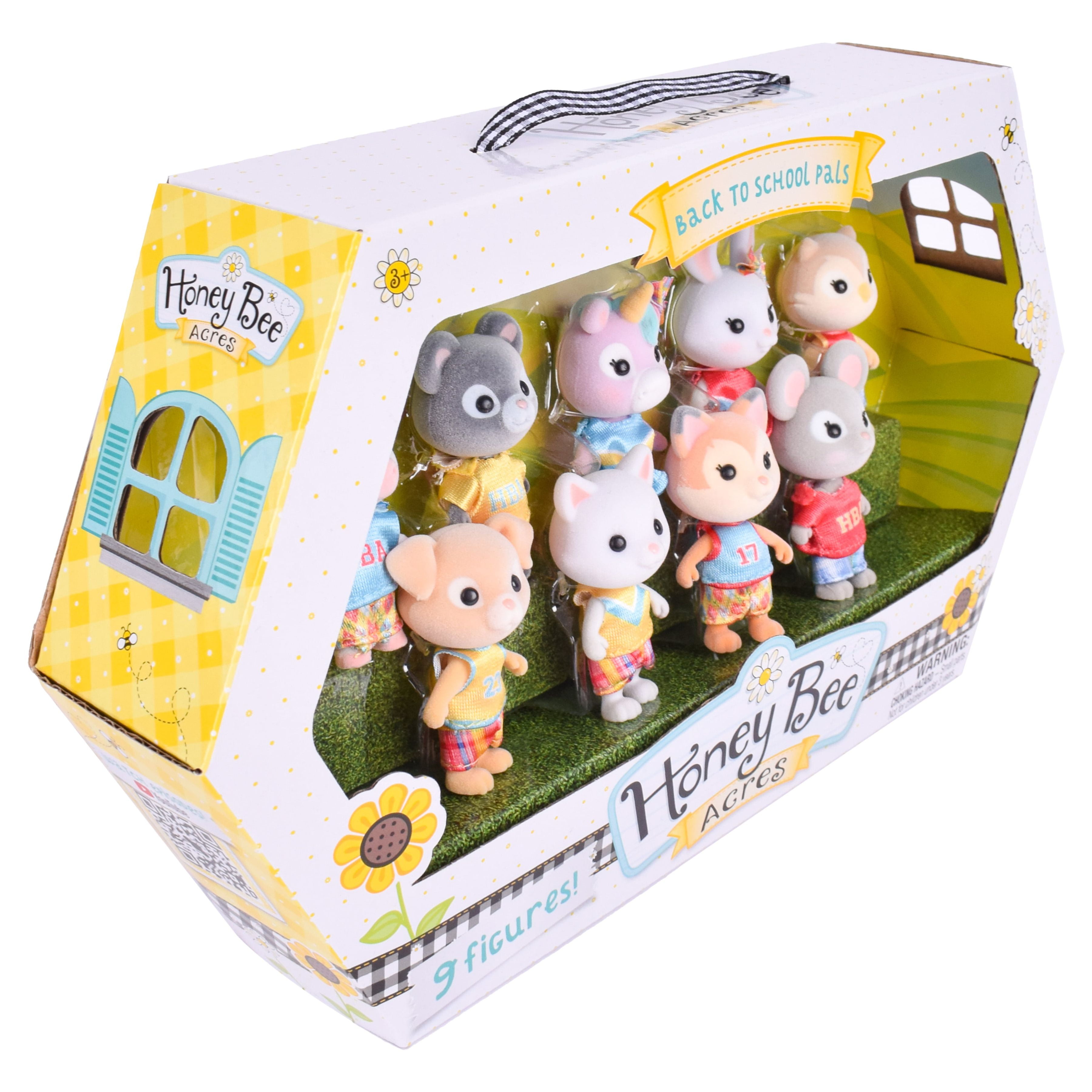 Honey Bee Acres Back to School Pals, 9 Miniature Doll Figures, Ages 3 and  Up 