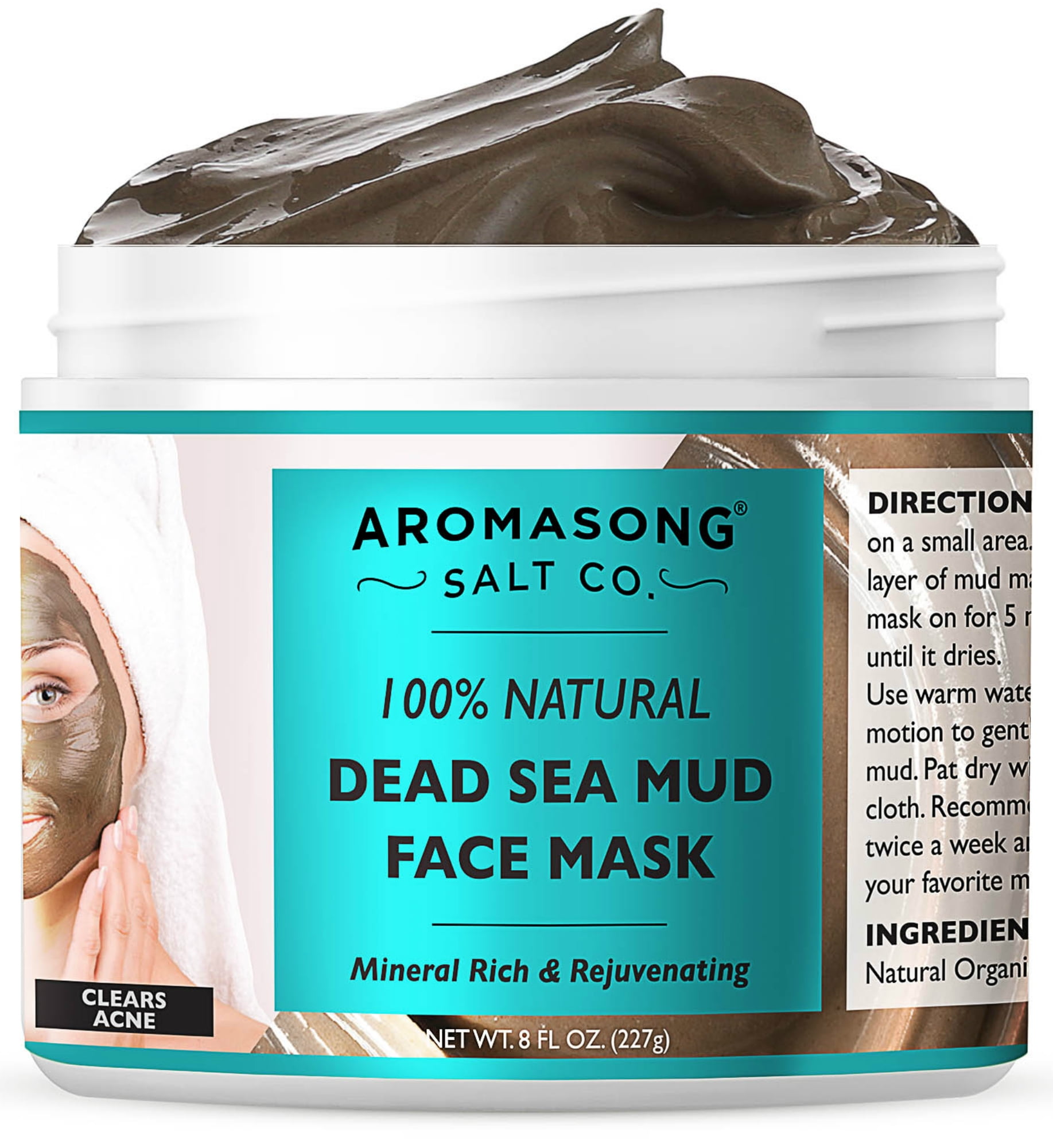 Aromasong 100% Pure & Natural Dead Sea Ingredients Added, Anti-Aging Face Mask. - Walmart.com