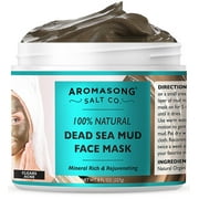 Aromasong 100% Pure & Natural Dead Sea Mud Mask, No Ingredients Added, 3-5 Minute Anti-Aging Face Mask.