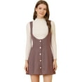 thumbnail image 1 of INSPIRE CHIC Jupe en Tweed Tissée à Carreaux pour Femmes Bourgogne TG, 1 of 6