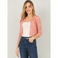 thumbnail image 2 of INSPIRE CHIC Cardigan Court en Dentelle Florale pour Femmes Rose TP, 2 of 6